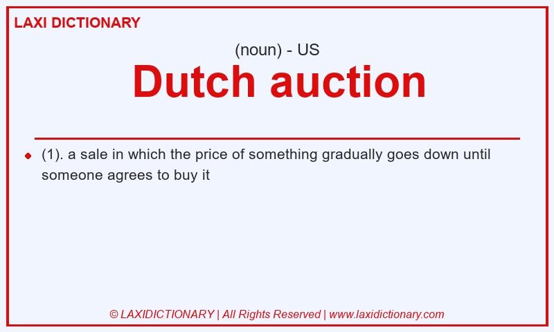 Definition Dutch auction in American English