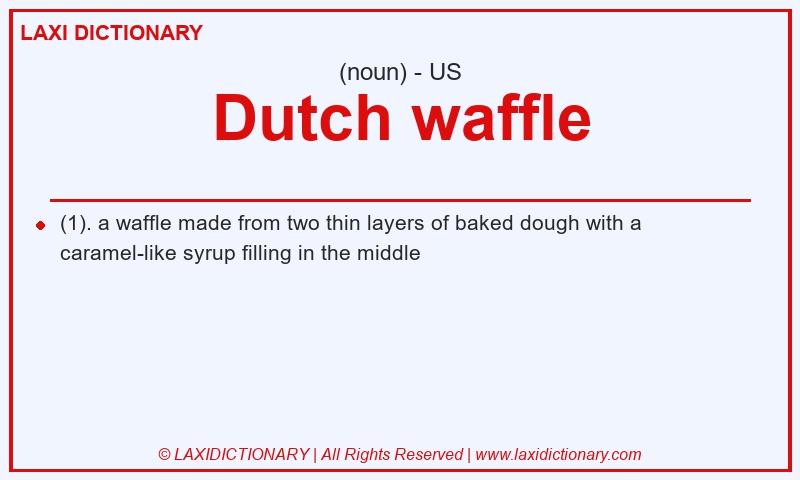 Definition Dutch waffle in American English