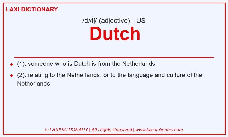 Definition Dutch in American English