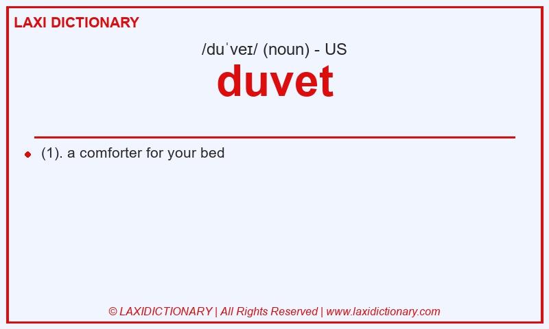 Definition duvet in American English