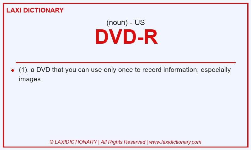 Definition DVD-R in American English