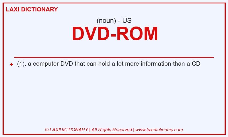 Definition DVD-ROM in American English
