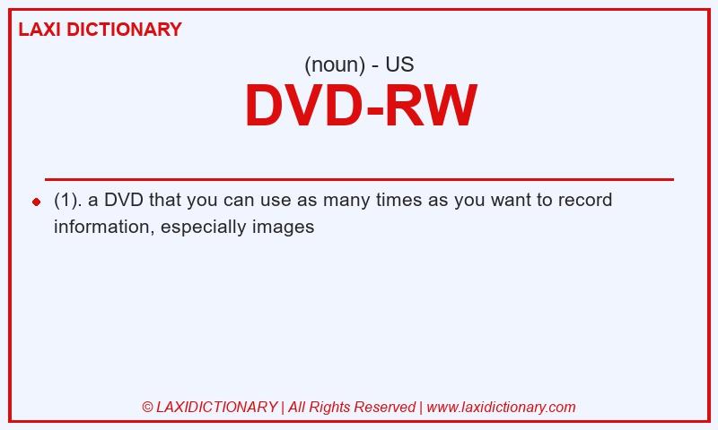 Definition DVD-RW in American English