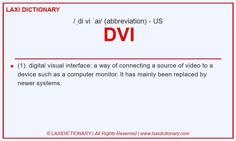 Definition DVI in American English