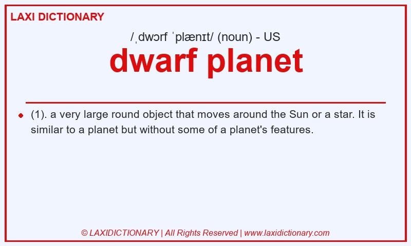 Definition dwarf planet in American English