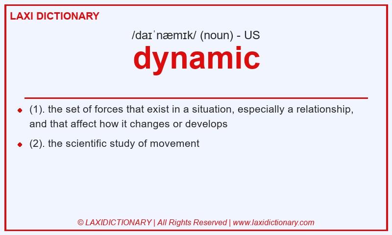Definition dynamic in American English