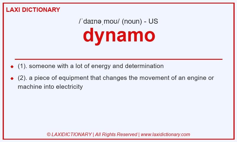 Definition dynamo in American English