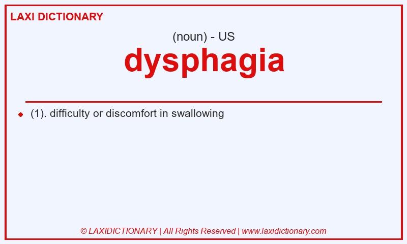 Definition dysphagia in American English