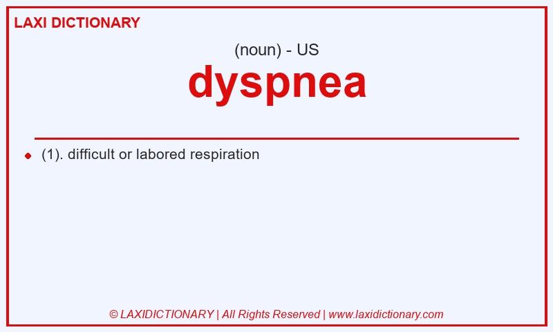 Definition dyspnea in American English