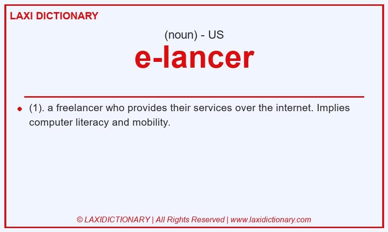 Definition e-lancer in American English