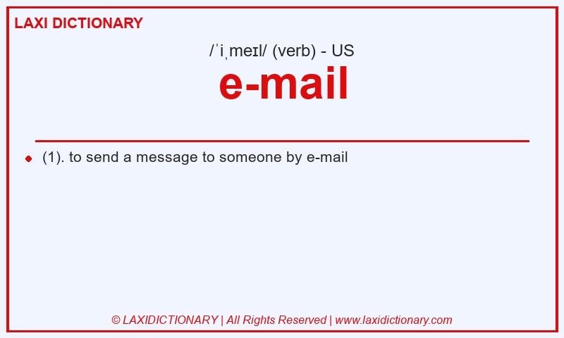 Definition e-mail in American English