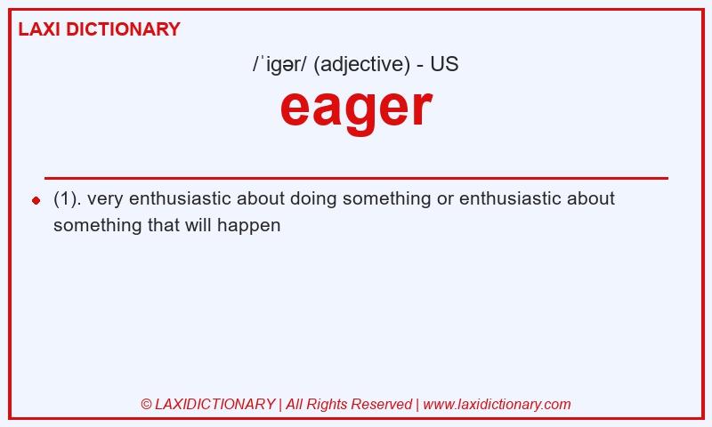 Definition eager in American English