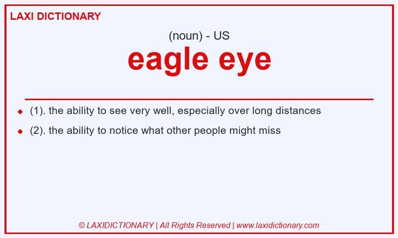 Definition eagle eye in American English