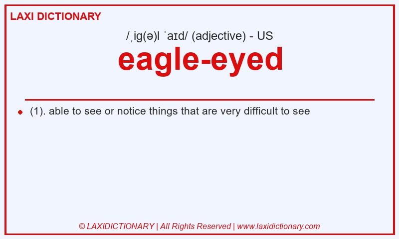 Definition eagle-eyed in American English