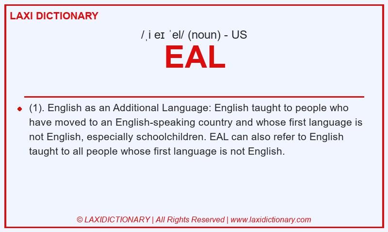 Definition EAL in American English
