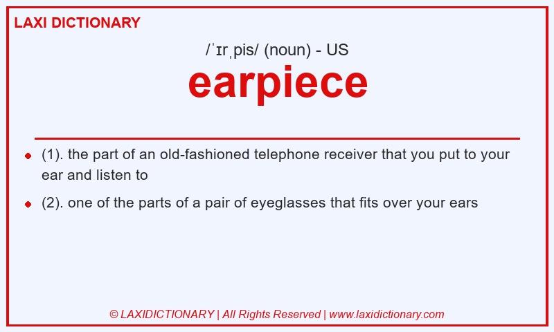 Definition earpiece in American English