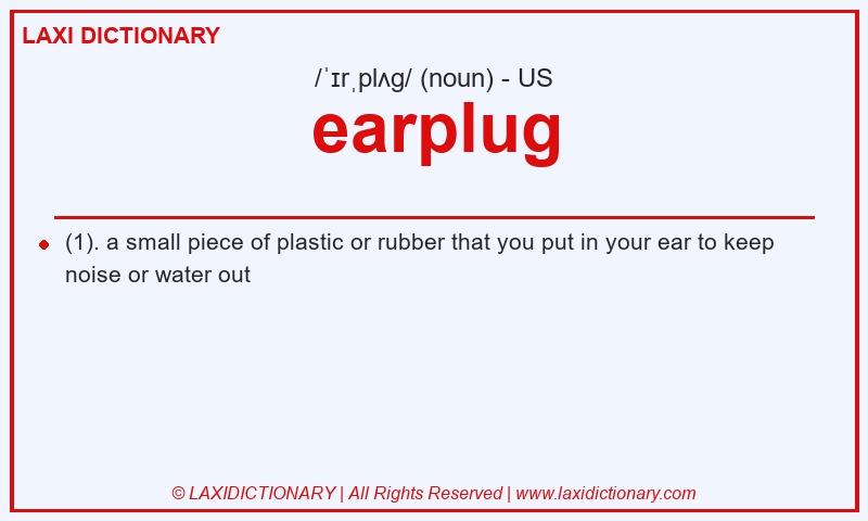 Definition earplug in American English