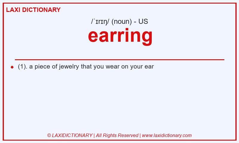 Definition earring in American English