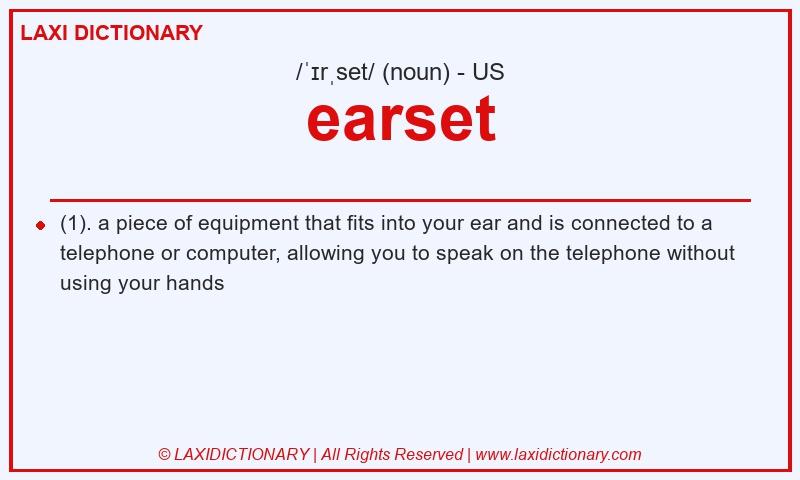 Definition earset in American English