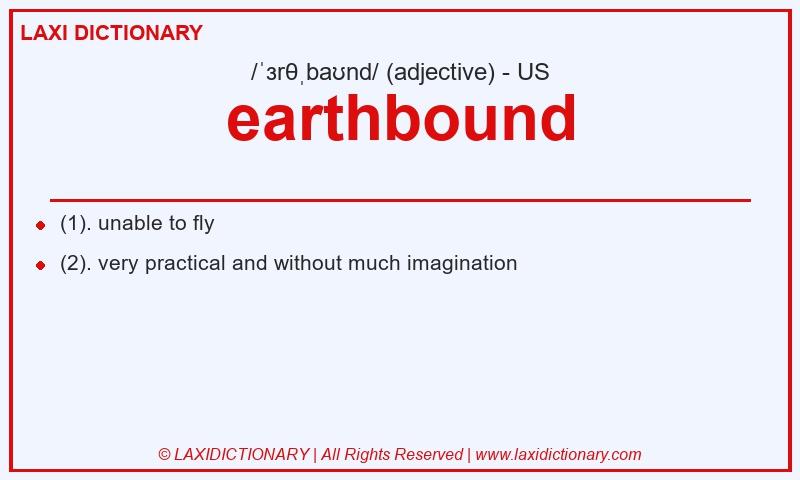 Definition earthbound in American English