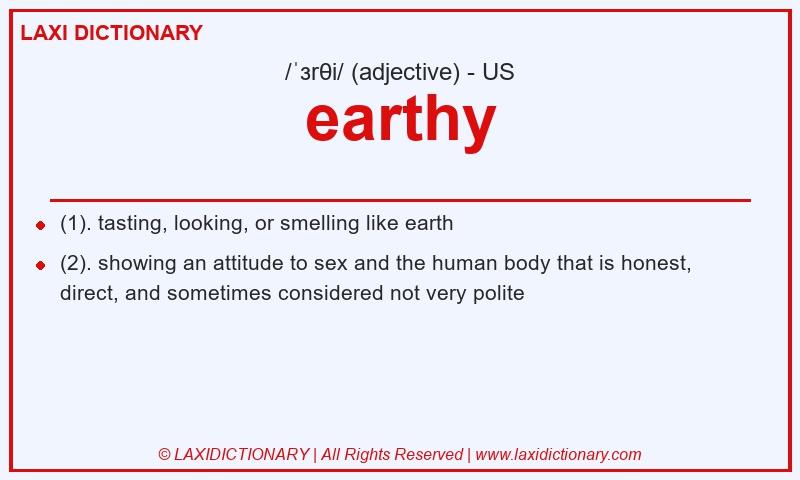 Definition earthy in American English