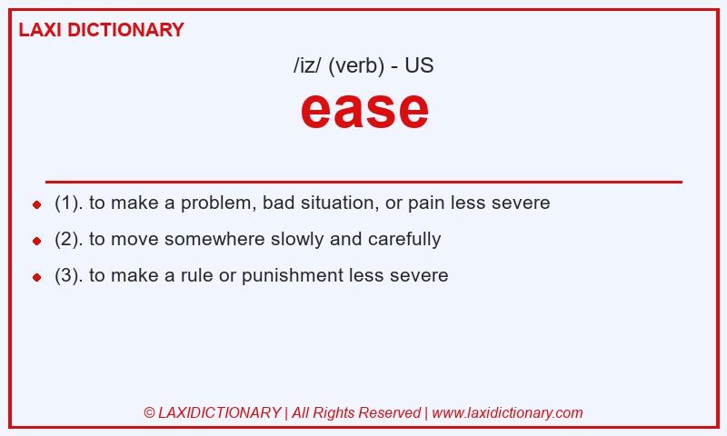 Definition ease in American English