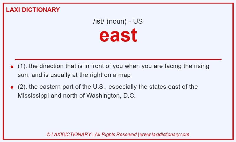 Definition east in American English