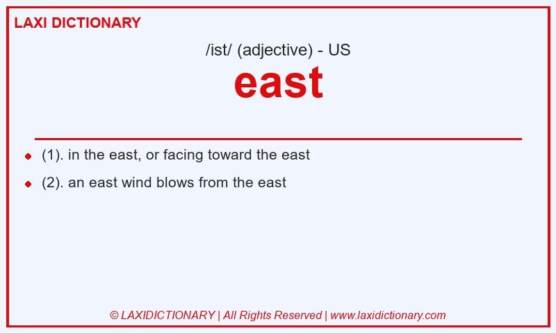 Definition east in American English