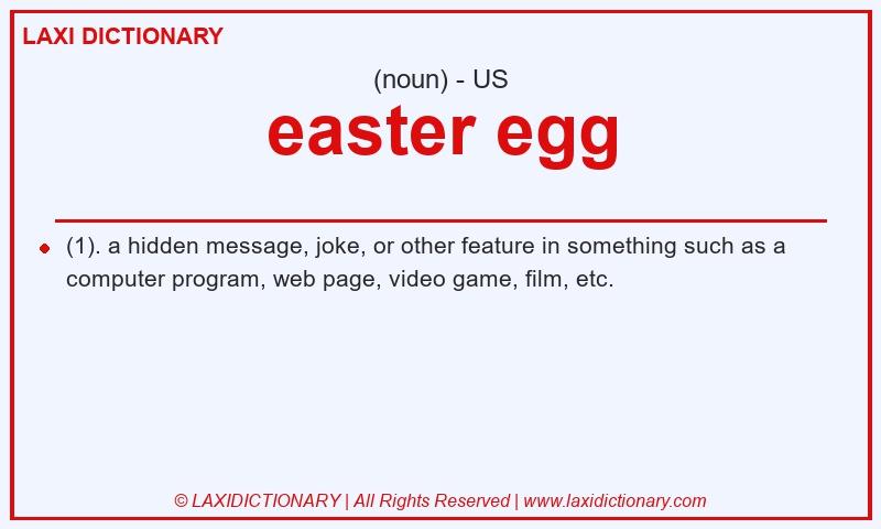 Definition easter egg in American English