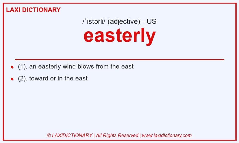 Definition easterly in American English