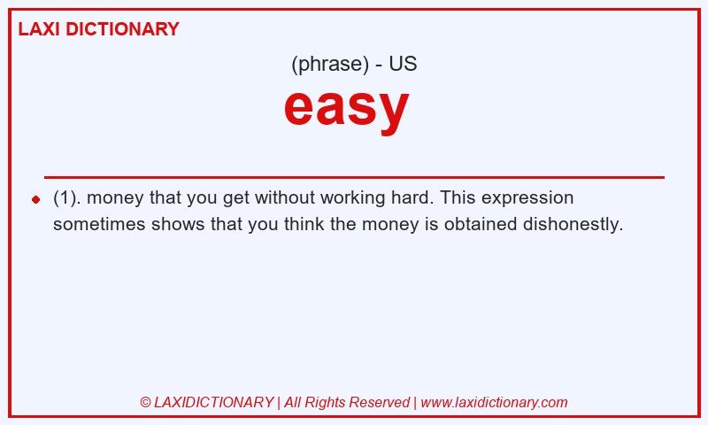 Definition easy  in American English
