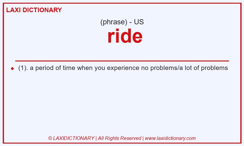 Definition  ride in American English