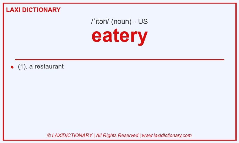 Definition eatery in American English