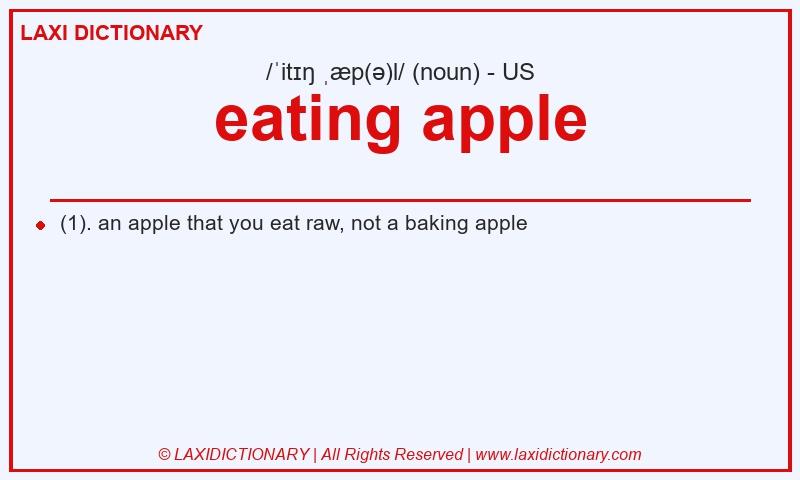 Definition eating apple in American English