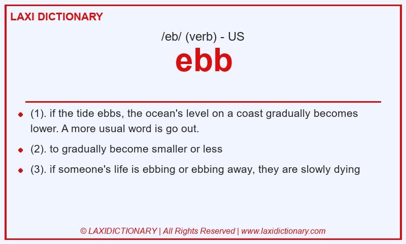 Definition ebb in American English