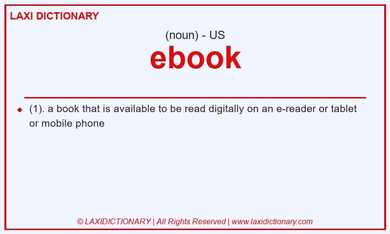 Definition ebook in American English