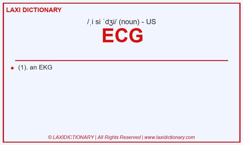Definition ECG in American English