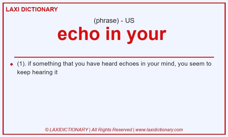 Definition echo in your in American English