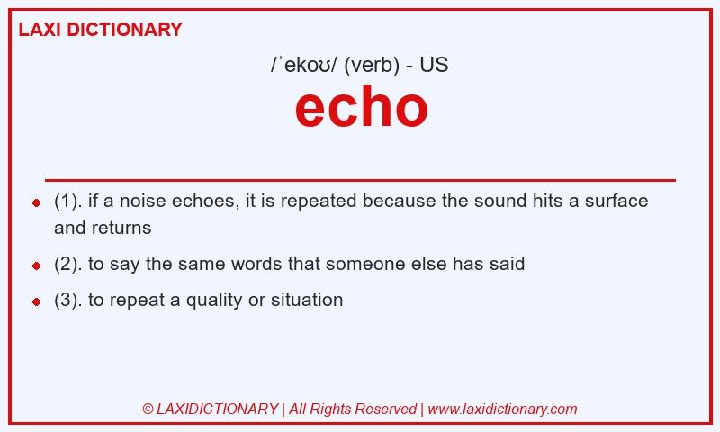 Definition echo in American English