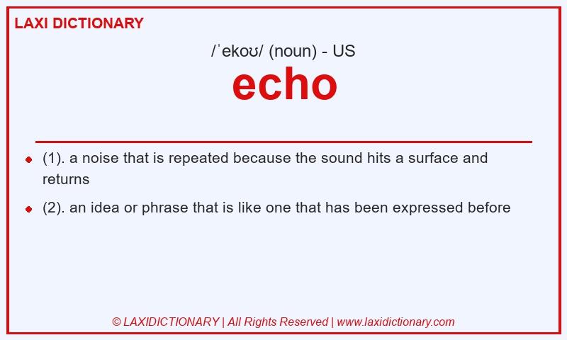 Definition echo in American English