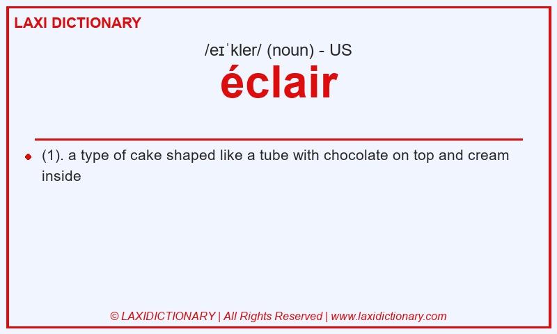 Definition éclair in American English