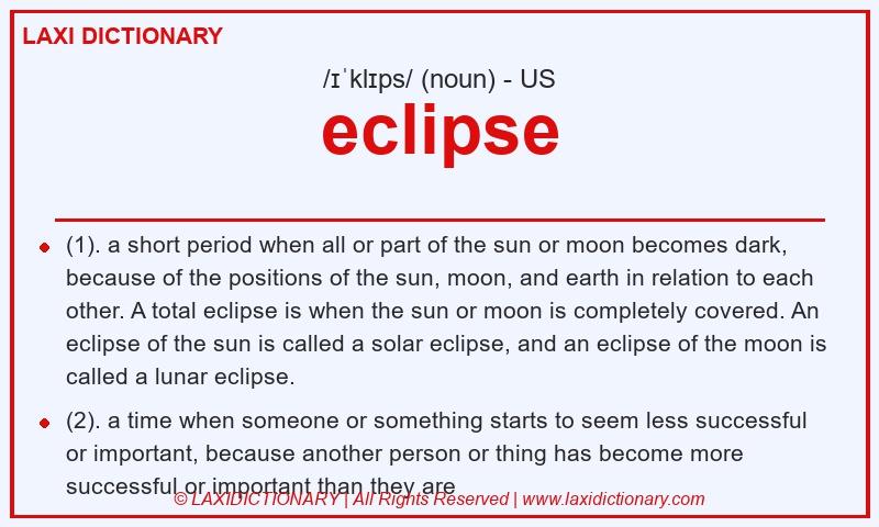 Definition eclipse in American English
