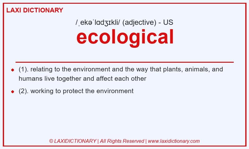 Definition ecological in American English