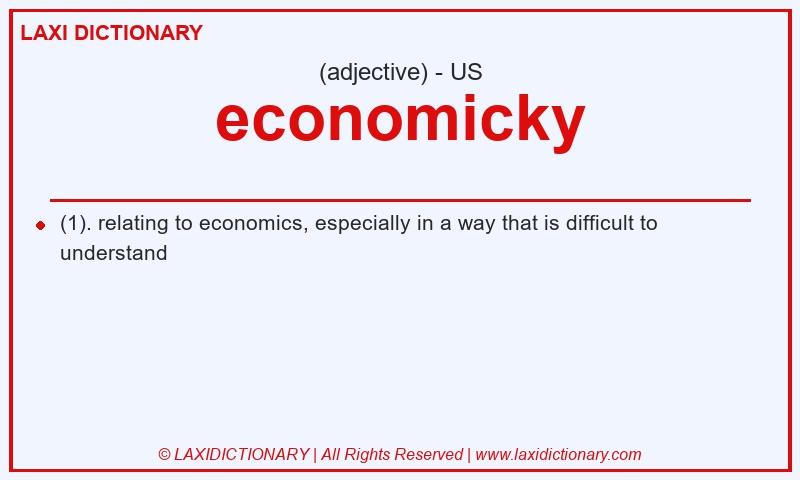 Definition economicky in American English