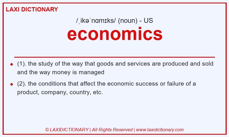 Definition economics in American English