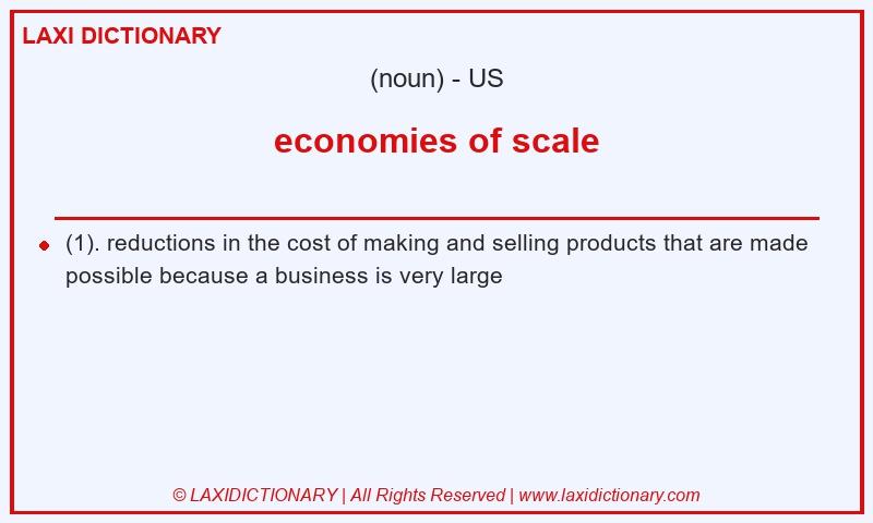 Definition economies of scale in American English