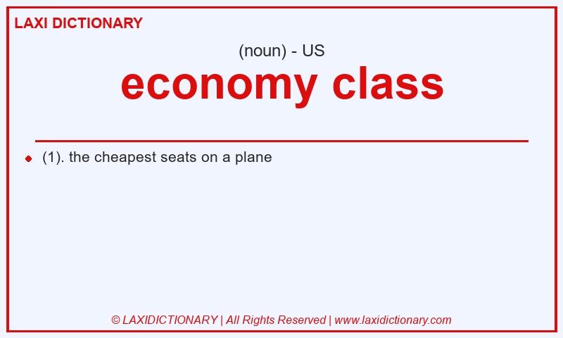 Definition economy class in American English