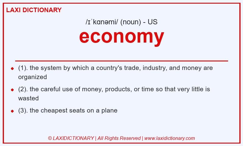 Definition economy in American English