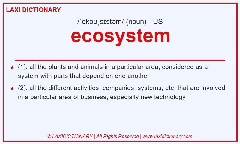 Definition ecosystem in American English