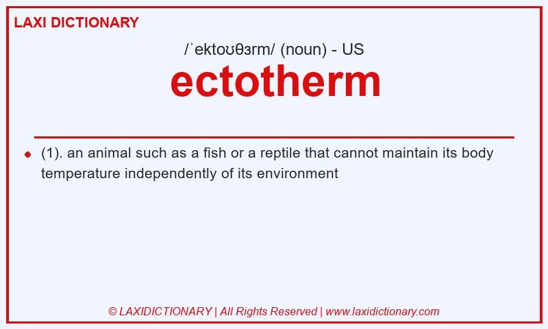 Definition ectotherm in American English
